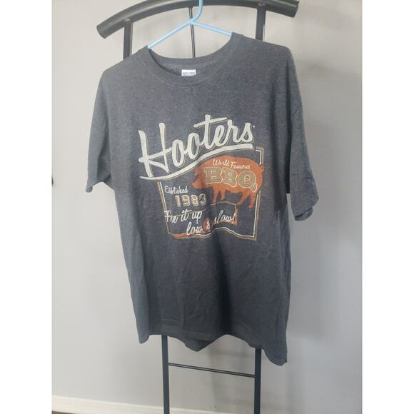 Hooters Classic Jerzees Tshirt Large Gray - Picture 1 of 5